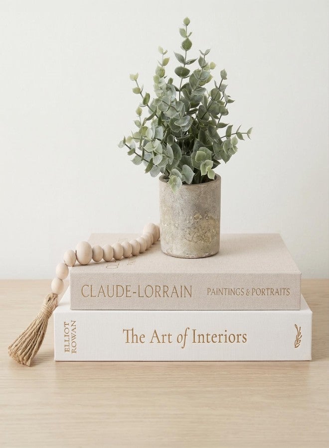 Vine Creations Decorative Books - Set of 2 Linen Hardcover Boxes with Storage - Aesthetic Fake Books for Decoration for Home, Shelf, Bookshelf Decor, Coffee Table Decor, as Storage or Keepsake Box - Image 1