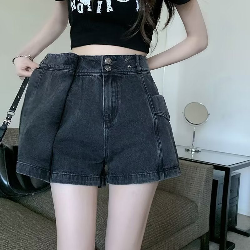 American Retro Denim Skirt Women'S Summer Short Skirt A- Line Half Skirt Girl High Waist Hip Skirt - Image 5