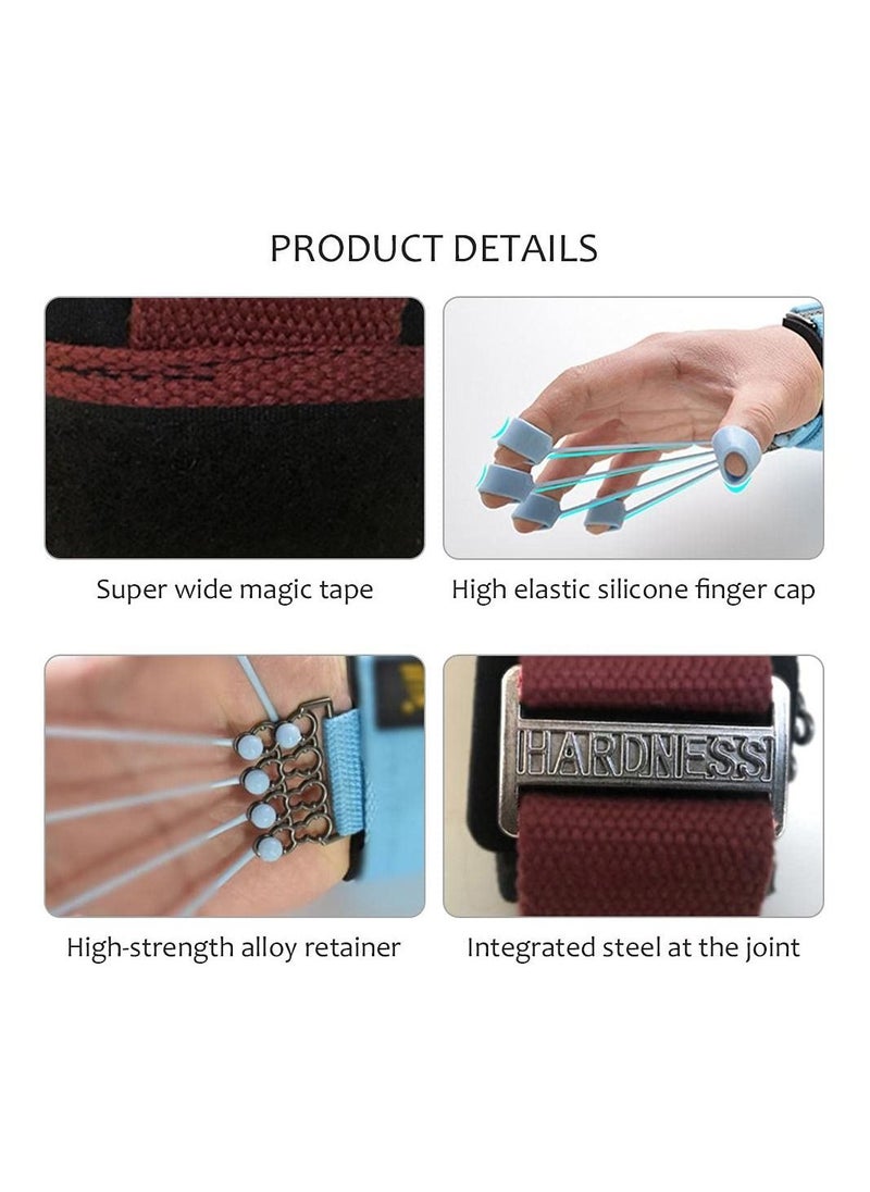 Finger Exerciser - Finger and Hand Stretcher with Resistance Band Stretcher, Finger Flexion Stretch Strengthener