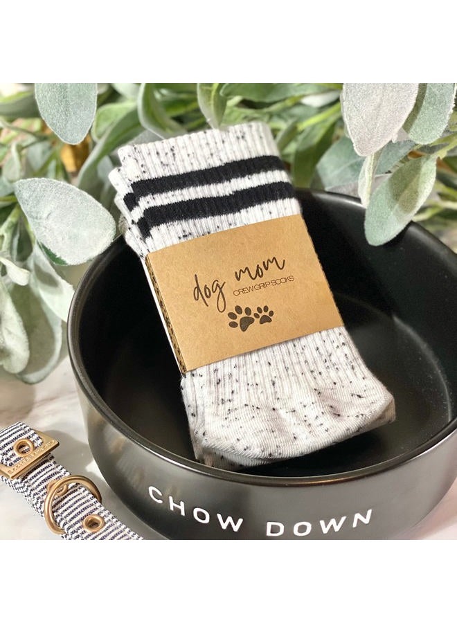 Citrusy Boutique Dog Mom & Cat Mom Socks | Crew Style | Cat Lover Dog Mom Gifts for Women | Funny for Wife, Grandma, Christmas Gift, White, X-Small-X-Large - Image 3