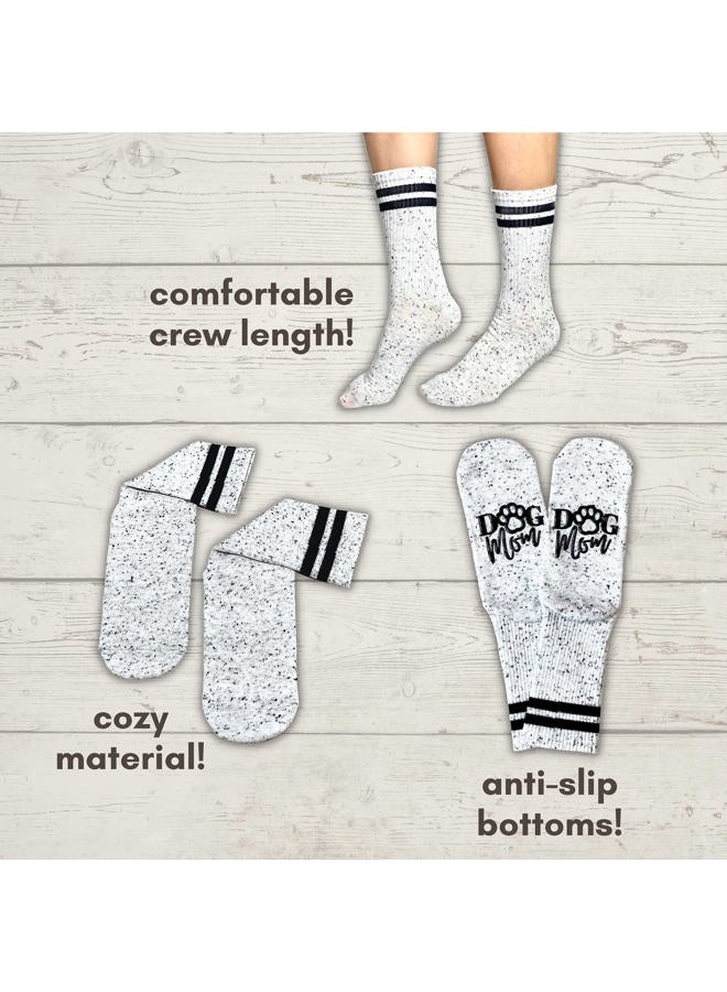 Citrusy Boutique Dog Mom & Cat Mom Socks | Crew Style | Cat Lover Dog Mom Gifts for Women | Funny for Wife, Grandma, Christmas Gift, White, X-Small-X-Large - Image 5