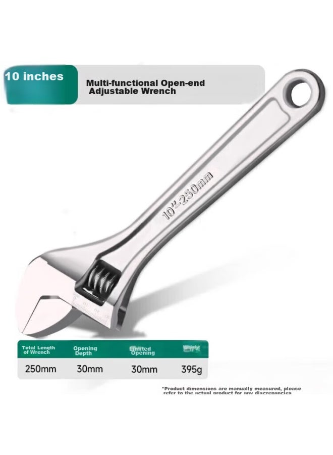 Greener Adjustable Wrench 10-inch Set, Universal Wrench, Wide-mouth Multi-functional Plumbing Adjustable Wrench, Smooth Handle - Image 1