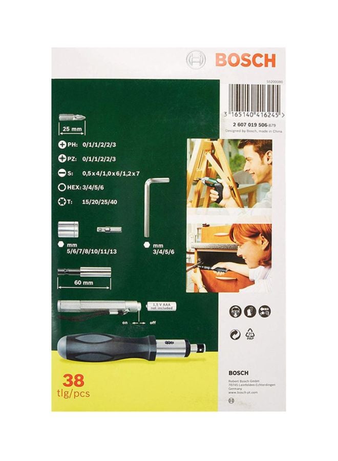 بوش طقم عدة مكون من 38 قطعة أسود/ فضي/ أزرق 45.01سم - Image 3