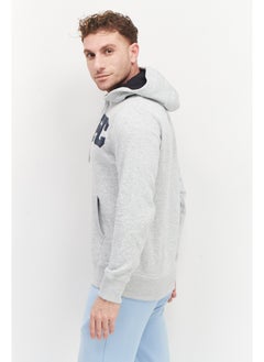 French Connection Men Hooded Long Sleeve Graphic Sweatshirt, Grey  - Image 5