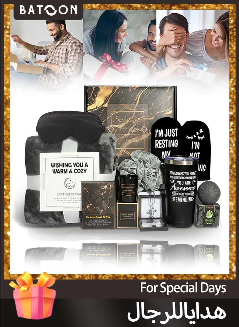 Batoon Men's Gift Basket-Birthday Gift Box Set Men's Gift Men's High-end Care Gift Friendship Gift Suitable for All Festivals - Image 1