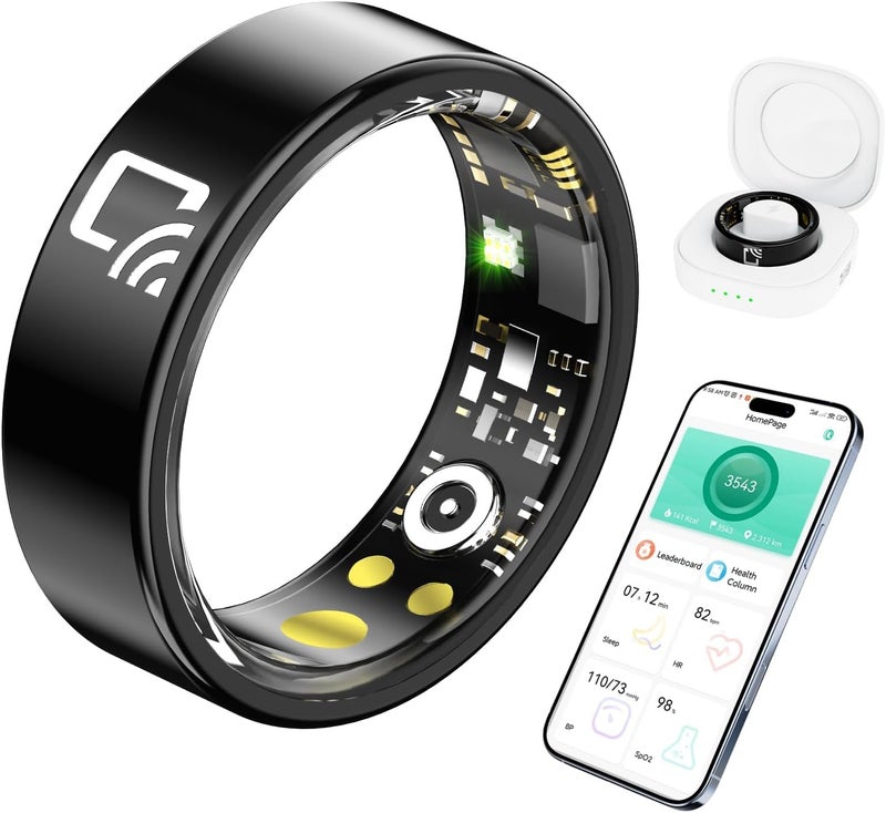 Smart Ring - Health and Sleep Tracker, NFC Access Control, Blood Oxygen and Heart Rate Monitor Sleep Ring, Smart Photo, Wearable IP68 Waterproof Fitness Monitor(13) - Image 1