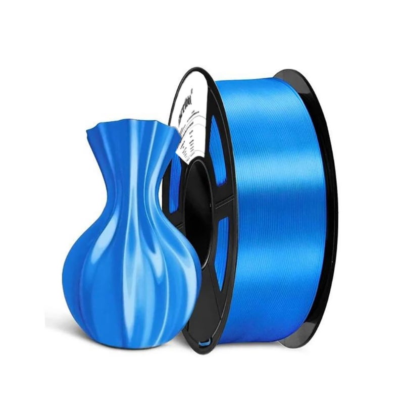 Scribbl3d Premium PLA Silk 1.75mm 3D Printing Filament| Dimensional Accuracy +- 0.02mm|Compatible with Most FDM Printers (Azure Blue) - Image 1