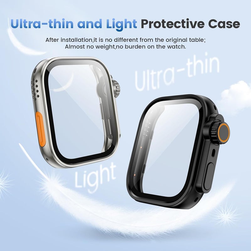 KASTWAVE Screen Protector Case for Huawei Watch Fit 4 PRO, 2Pcs Full Coverage Glass Case, All-around Anti-scratch Protection, HD Tempered Glass Screen Protector, Ultra-thin TPU, for Huawei Watch Fit 4 PRO - Image 3