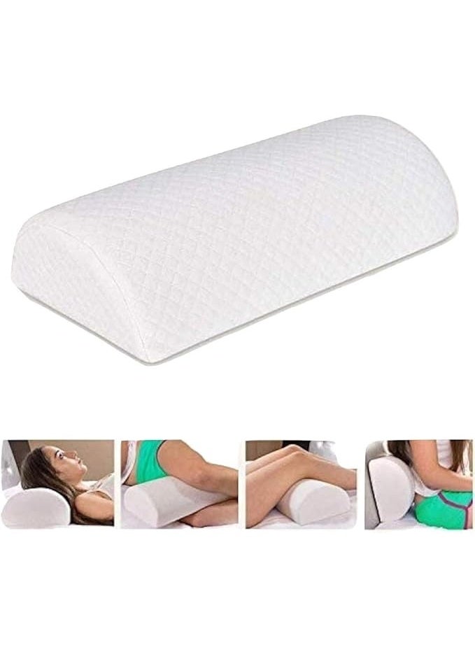 DUNISO وسادة الساق، وسادة طبية على شكل نصف قمر، وسادة ركبة متعددة الوظائف، وسادات الساق من رغوة الذاكرة، ناعمة ولكن ثابتة، للنوم على الظهر أو الجانب، بيضاء - Image 1