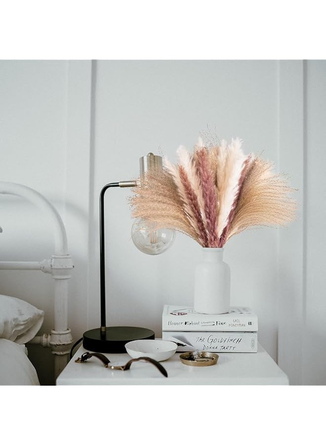 erorex Natural Dried Pampas Grass Bouquet : Brown White Reed Pampas Floral Arrangements Decorations For Home Room Office Party Decor 60Pcs  - Image 3
