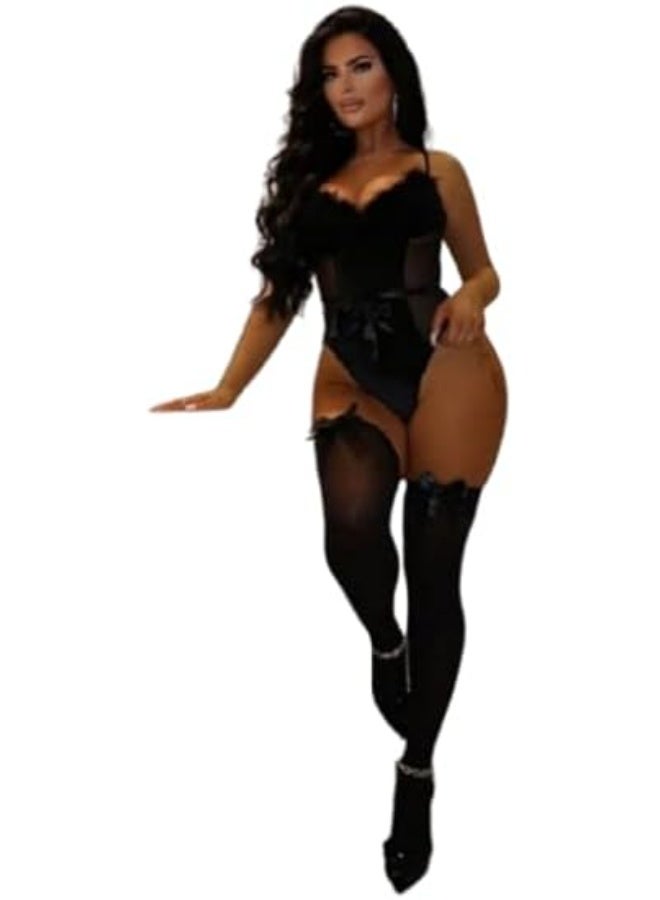 هنادى سالوبيت اسود انيق بخامة زبدة فاخرة – شامل الشراب الاسود – ساوان حتى 80 كيلو – HN 9013 - Image 2