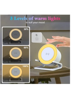 Excefore Night Lights Bluetooth Speaker, Wireless Charger 15W with Phone Holder, Room Decor, Touch Control Bedside Lamp Dimmable with Dynamic Colored Music Light, Gifts for Teenage Girls Boys  - Image 5