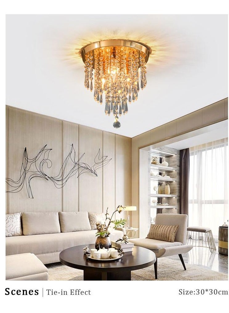 Hanging Crystal Ceiling Light Corridor Living Room Bedroom Home Decor Lamp Surface Aisle Lighting