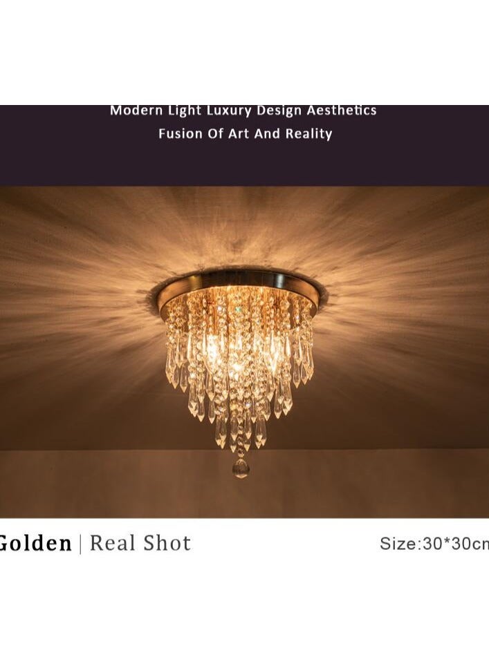Hanging Crystal Ceiling Light Corridor Living Room Bedroom Home Decor Lamp Surface Aisle Lighting
