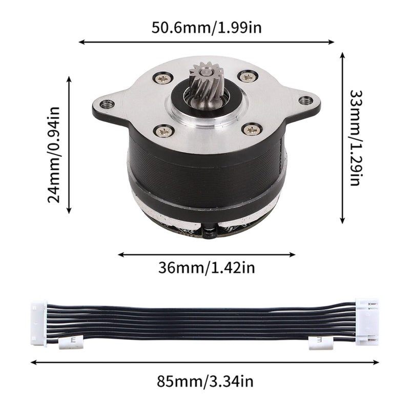 High Torsion 12 Tooth Gear Aluminum Alloy Extruder Motor for K2 Plus 3D Printer Replacement - Image 3