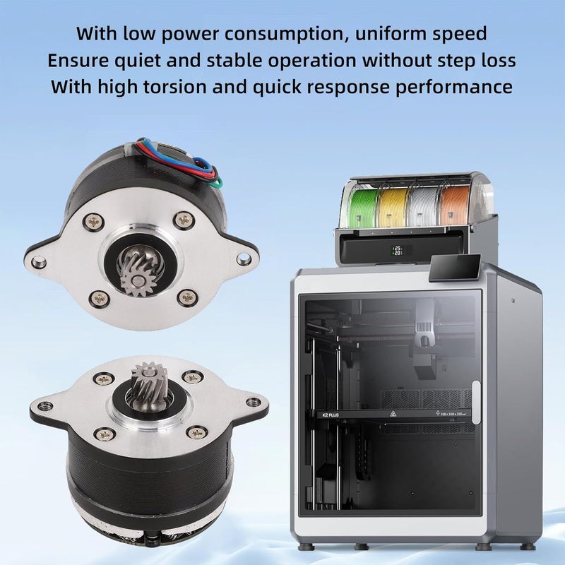 High Torsion 12 Tooth Gear Aluminum Alloy Extruder Motor for K2 Plus 3D Printer Replacement - Image 5