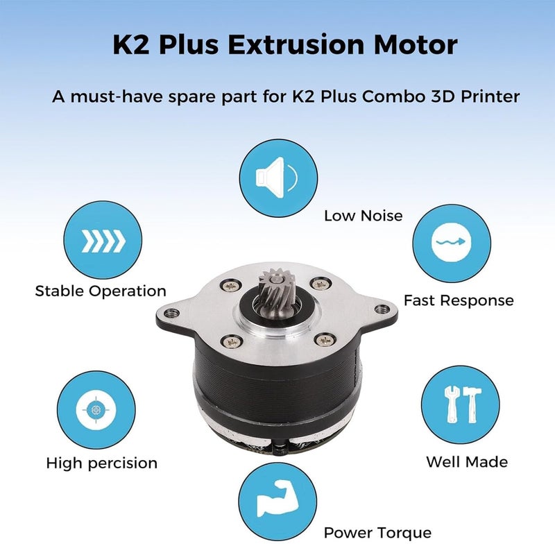 High Torsion 12 Tooth Gear Aluminum Alloy Extruder Motor for K2 Plus 3D Printer Replacement - Image 4