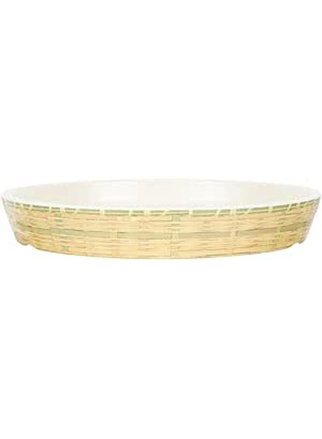 White Ceramic Snack Platter Set with Dipping Sauce Bowl for Appetizers and Dry Fruits - Image 1