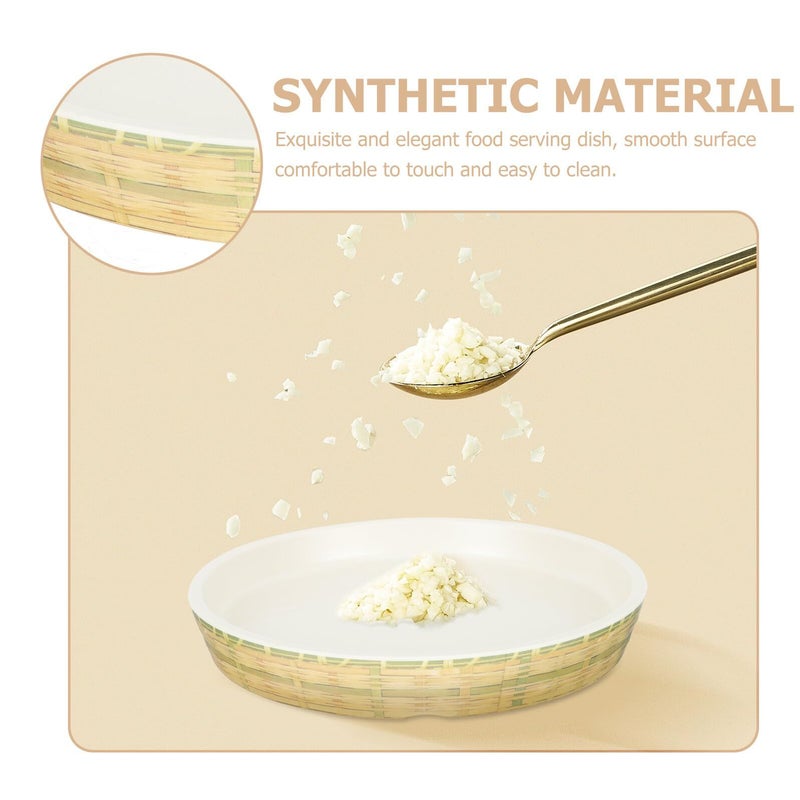 White Ceramic Snack Platter Set with Dipping Sauce Bowl for Appetizers and Dry Fruits - Image 4