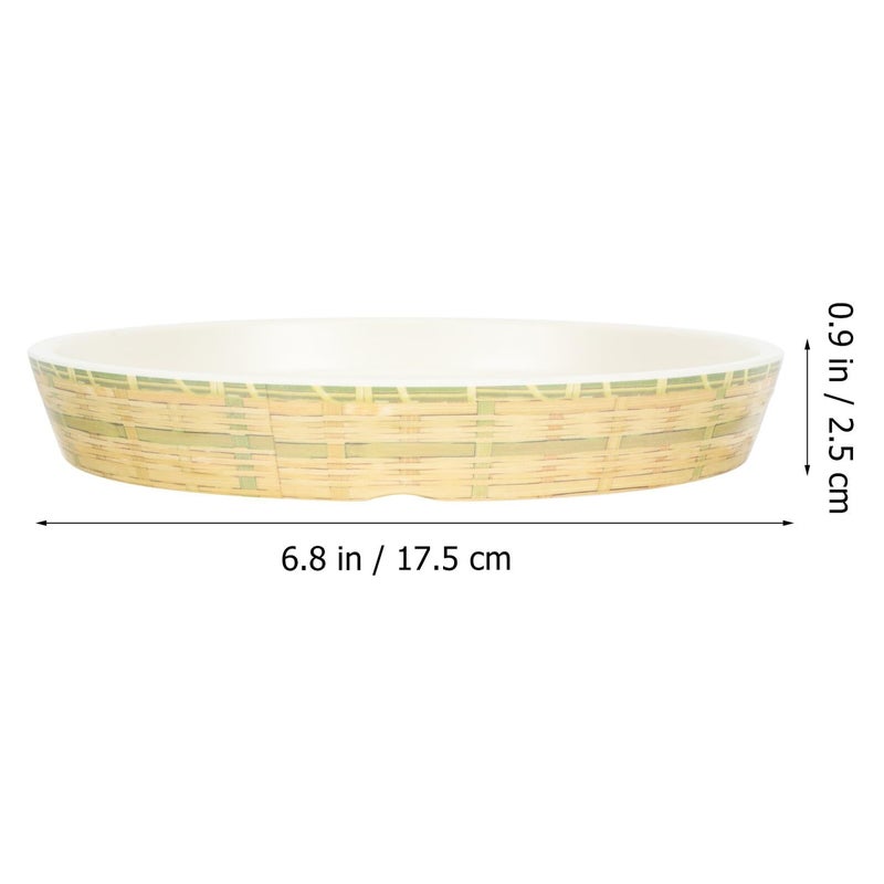 White Ceramic Snack Platter Set with Dipping Sauce Bowl for Appetizers and Dry Fruits - Image 3