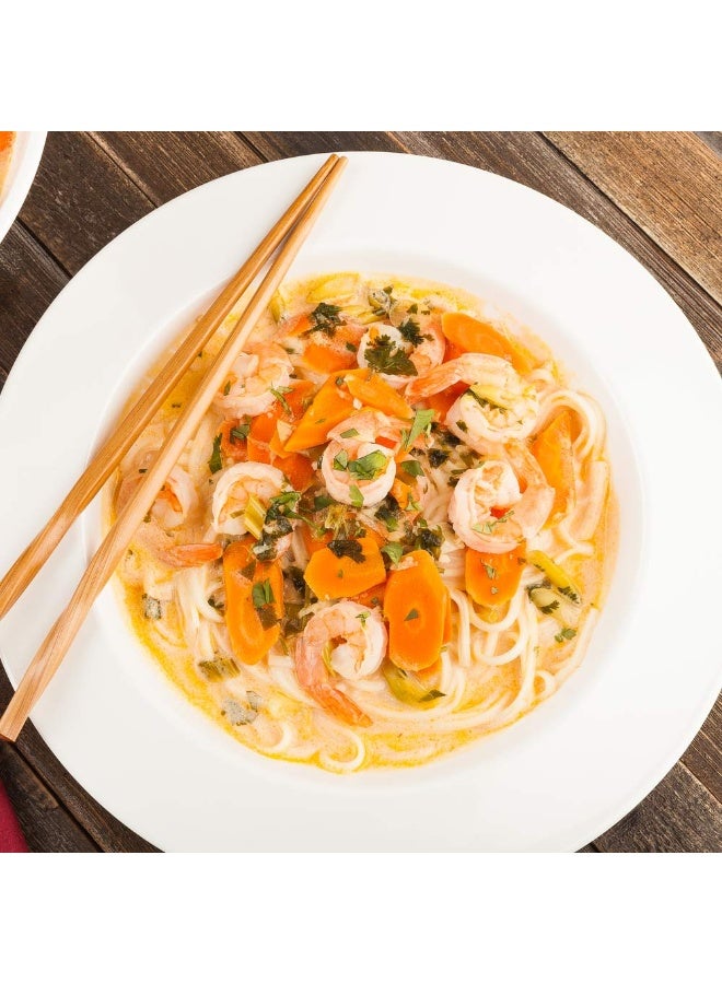 Restaurantware Voga 20 Ounce Pasta Bowls, 10 Deep Serving Plates - Top Rack Dishwashable, Premium, White Melamine Salad Bowls, Serve Hot And Cold Foods, For Parties Or Events - Image 3