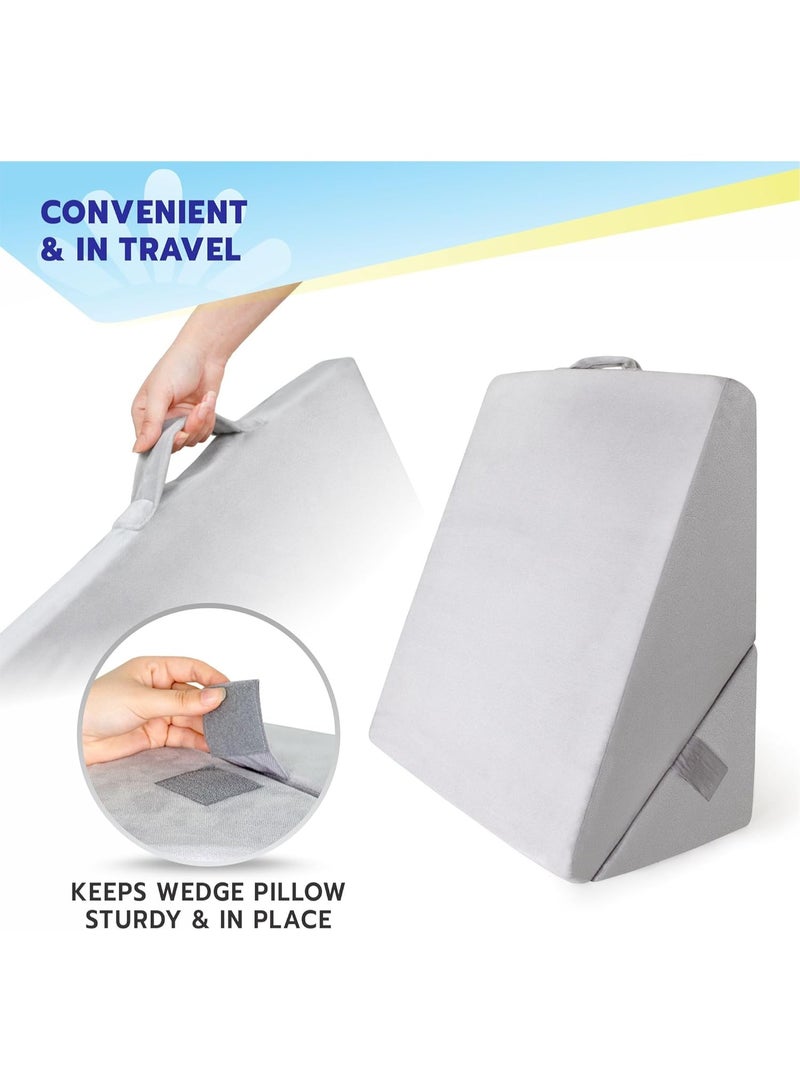 Adjustable Memory Foam Wedge Pillow for Acid Reflux, GERD, Snoring & Pain Relief – 7 Incline Positions, Orthopedic Bed Support Cushion for Back, Legs & Post-Surgery Recovery - Image 2