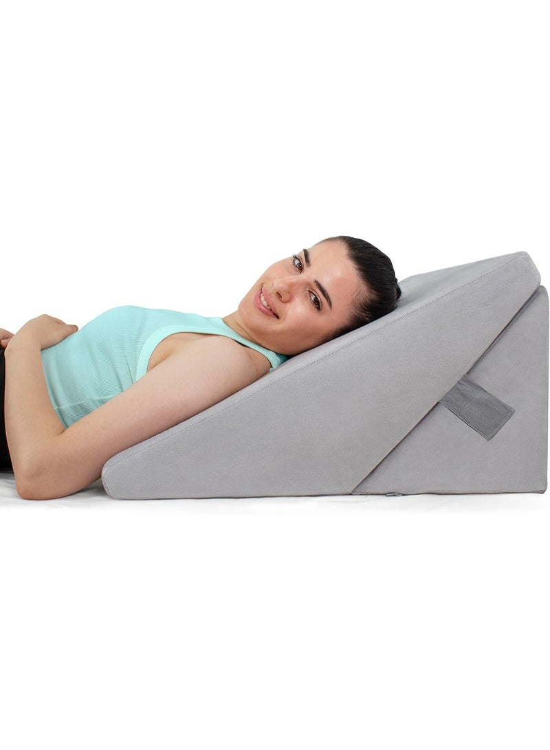 Adjustable Memory Foam Wedge Pillow for Acid Reflux, GERD, Snoring & Pain Relief – 7 Incline Positions, Orthopedic Bed Support Cushion for Back, Legs & Post-Surgery Recovery - Image 1