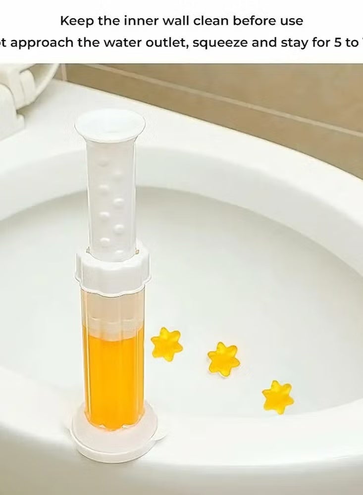 Floral scented toilet gel cleaner, 120ml. A descaler and odor remover for a clean bathroom. Long-lasting freshness. Easy to use. 12 flower gels per bottle. Lemon scent. - Image 4