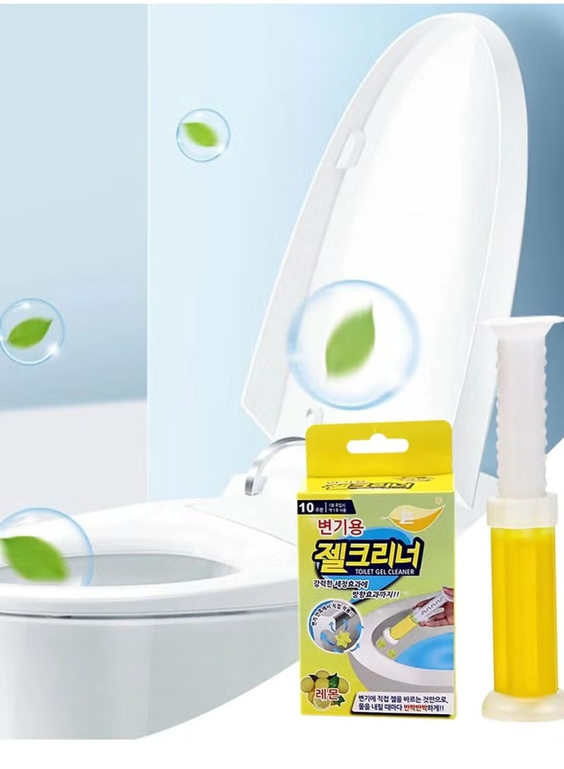 Floral scented toilet gel cleaner, 120ml. A descaler and odor remover for a clean bathroom. Long-lasting freshness. Easy to use. 12 flower gels per bottle. Lemon scent. - Image 2