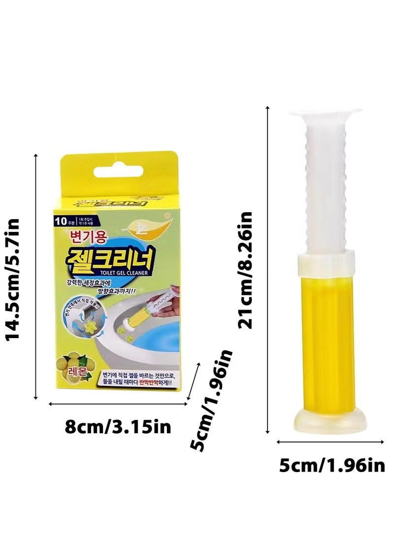 Floral scented toilet gel cleaner, 120ml. A descaler and odor remover for a clean bathroom. Long-lasting freshness. Easy to use. 12 flower gels per bottle. Lemon scent. - Image 5