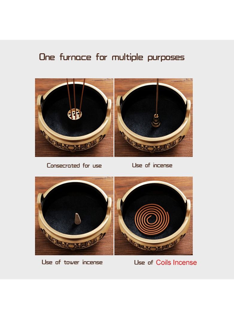 1-Piece Home Decoration Incense Holder,Pure Copper Incense Burner for Home Indoor Office Decorations  - Image 3