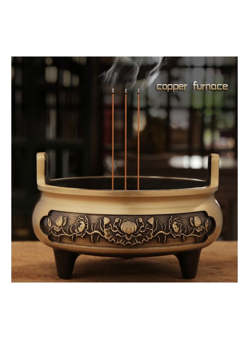 1-Piece Home Decoration Incense Holder,Pure Copper Incense Burner for Home Indoor Office Decorations  - Image 1