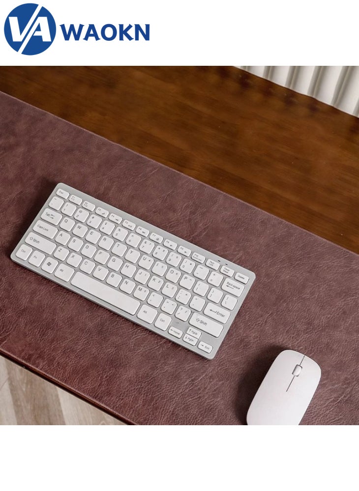 WAOKN - Large Gaming Mouse Pad L  Non-Slip Mouse Pad Large Keyboard Mouse Pad Desk Pad with Stitched Edge  Leather Surface Waterproof Layer Mouse Pad - Image 1