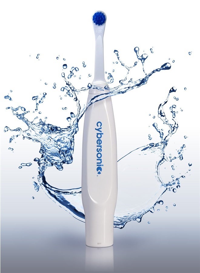 Cybersonic Classic Electric Toothbrush, Rechargable Power Toothbrush with Complete Dental Care Kit including Tongue Scraper and Floss Heads + 6 Replacement Brush Heads  - Image 2