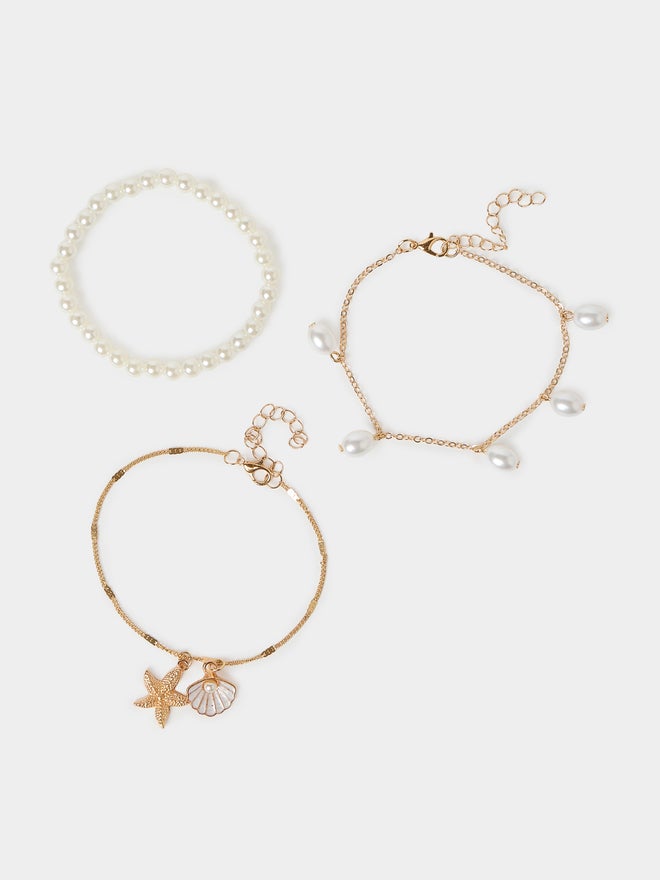 Styli Set of 3 - Starfish Drop Anklet - Image 1