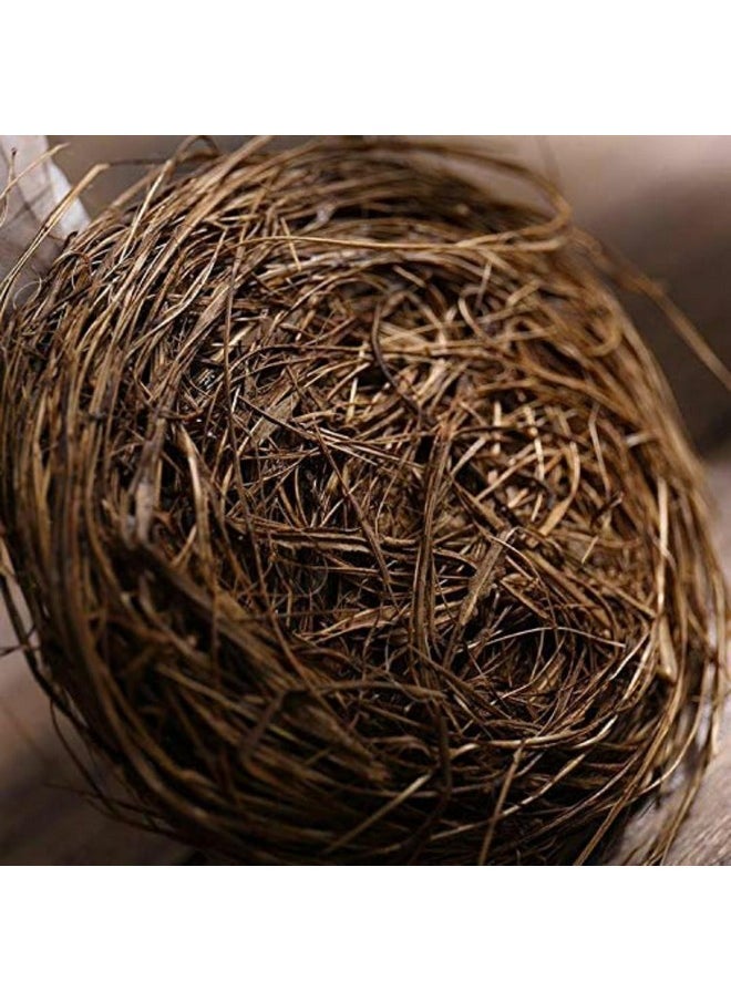R H LIFESTYLE - Artificial Foam Feathered Mini Birds With Hay Nest & Eggs Ornaments, Diy Craft For Home Garden Lawn Decoration Party Accessories (9 X 7 X 5 Cm) Pack Of 1 - Image 1