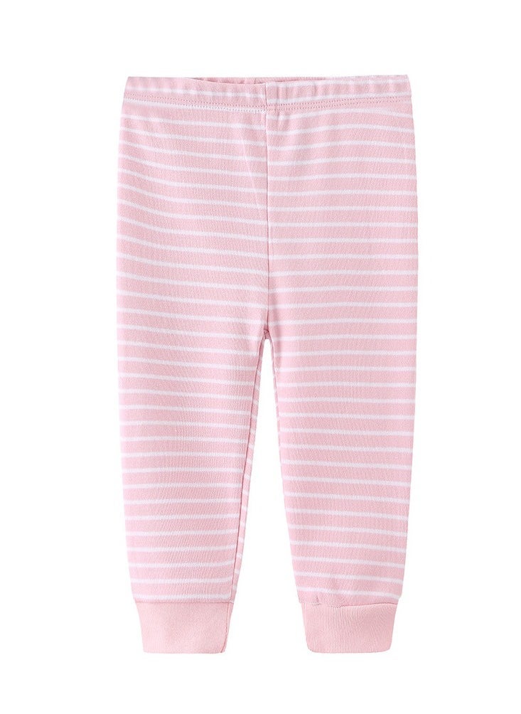 Four-Piece sSet of Elastic Breathable Pure Cotton High Waist Trousers For Infants And Young Children - Image 5