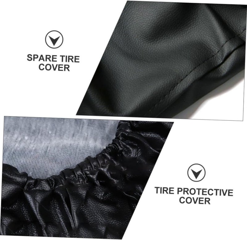 FUOYLOO PVC Waterproof Spare Tire Cover 15 Inch Universal Tire Protector for Trailer Rv SUV Truck, UV Resistant Dustproof Wheel Cover Suitable for Outdoor Use - Image 3
