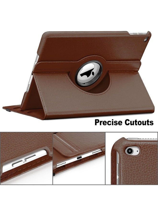 ELTRAZONE 360 Degree Rotating Case Cover for iPad 9.7 (2018/2017), iPad Air 2, iPad Air - Auto Sleep/Wake - Brown - Image 4