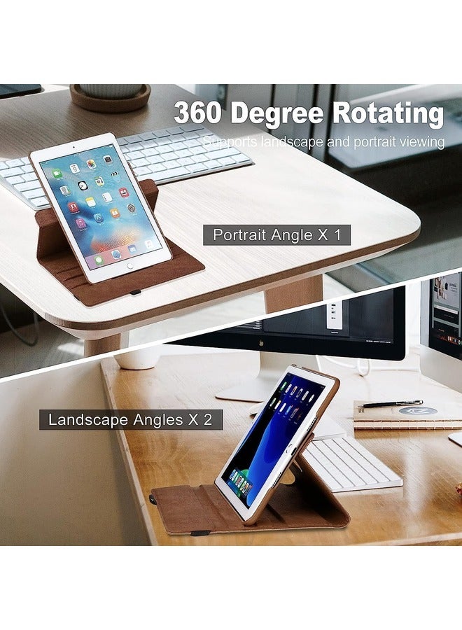 ELTRAZONE 360 Degree Rotating Case Cover for iPad 9.7 (2018/2017), iPad Air 2, iPad Air - Auto Sleep/Wake - Brown - Image 5