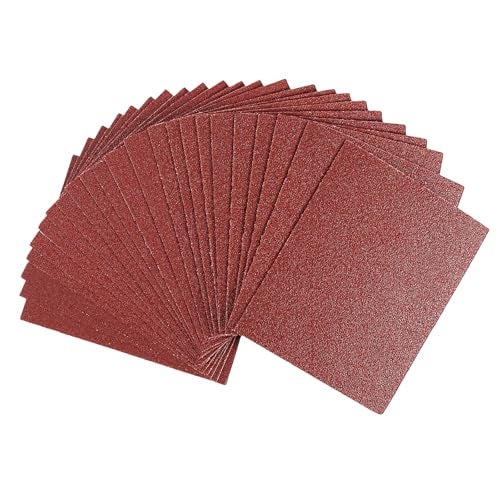 BAOSTC 1/4 Sandpaper Sheet,4-1/2"*5-1/2" Assorted 60-80-120-180-240,50PACK - Image 1