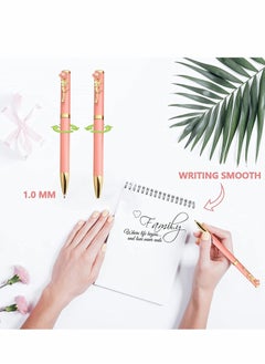 Y&D Ballpoint Pens, Fine Point Smooth Writing Metal Twist Pretty Pens for Journaling, 1.0 mm Medium Black Ink Cute Pens,Office Supplies Fancy Pen Sets For Women&Men Gift（ 4Pcs）  - Image 4