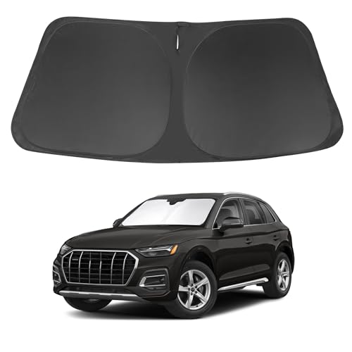 LHFLIVE Windshield Sun Shade Fit for 2018 2019 2020 2021 2022 2023 2024 2025 2026 Audi Q5 Accessories Front Window Sunshade Shield Blocker Keeps Car Cool - Image 1