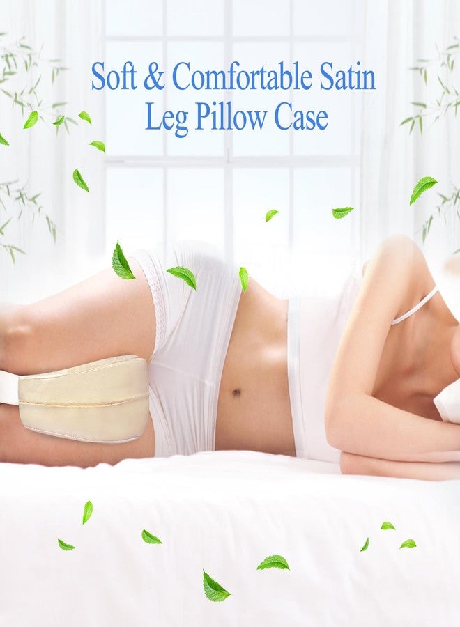 Zelimun Knee Pillow Cover 9.8" x9.8" x5.9", Leg Pillowcase Replacement, Pillow Cover for Heart Shaped Knee Pillow (Champange) - Image 4