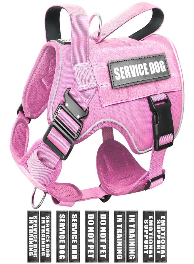 WINSEE Tactical Dog Harness for Large Dog, Heavy Duty Service Dog MOLLE Vest with 10 Pet Patches, No Pull Military Working Vest for Training Hunting Walking - Image 1
