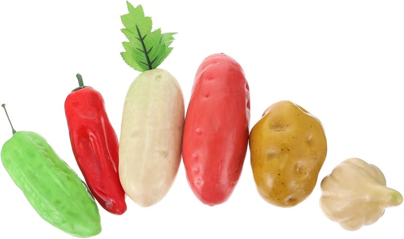 6pcs Simulation Vegetable and Fruit Decors Hanging Ornaments for Home Garden Office Interior Exterior Decoration Random Styles - Image 1