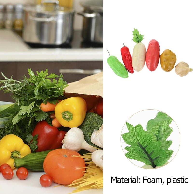 6pcs Simulation Vegetable and Fruit Decors Hanging Ornaments for Home Garden Office Interior Exterior Decoration Random Styles - Image 4