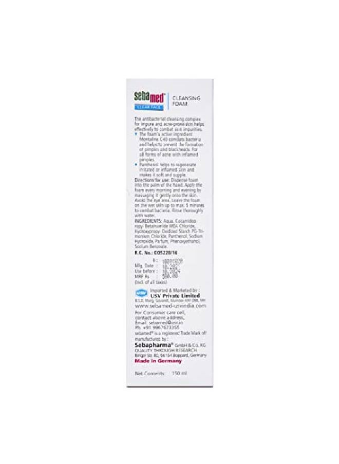 Sebamed - Clear Face Cleansing Foam 150Ml - Image 1