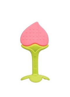 Baby Soft Silicone Fruit Shaped Teether Teething Toys For Baby Textured Molar Teeth Soother Massage Bpa Free; Infants Dental Care Baby Teether For Tooth Gum Pain Relief (Peach)