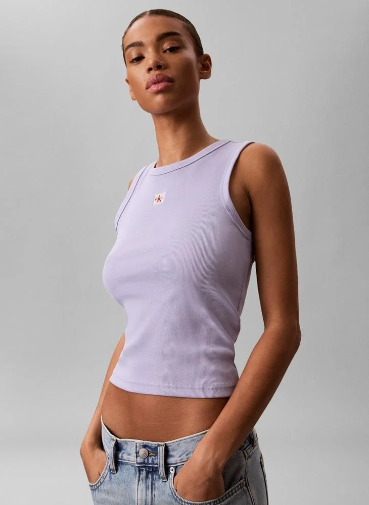 Calvin Klein Jeans  Ribbed Cotton Tank Top for Women | Best Price UAE